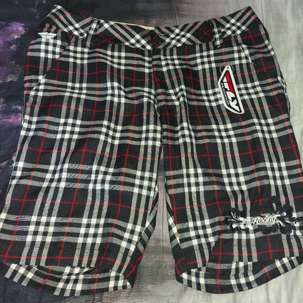 Brand new plaid fly racing shorts size 7/8